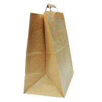 Пакет [240+140]х280 мм с плоск. ручками, крафт, бум., 300 шт/кор 300 шт/упак РОССИЯ PR-01-70-241428