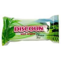 Салфетки влажные, Зеленый чай, флоупак,15 шт "Discount" 1 шт/упак 152 упак/кор РОССИЯ 14060192/14060121
