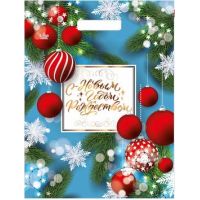 Пакет 310х400 мм, 60 мкм с проруб. ручками, диз. "Шарики и фонарики", ПВД, 50 шт/упак "Тикопластик" 500 шт/кор РОССИЯ н00223907