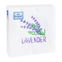 Салфетки 200х200 мм 2-сл., диз. "Лаванда", разноцв., бум., 30 шт/упак "Bouquet" 26 упак/кор РОССИЯ 57610
