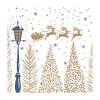 Салфетки 330х330 мм 3-сл., диз. "Золотой лес", разноцв., бум., 20 шт/упак "Bouquet" 12 упак/кор РОССИЯ 37716