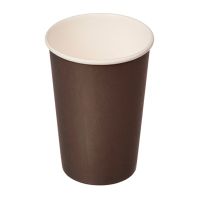 Стакан бумажный 400 мл 1 сл., d90 мм, черн., карт., 50 шт/упак "SaaMi" 1 000 шт/кор РОССИЯ 111122