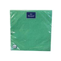 Салфетки 330х330 мм 3-сл., диз. "Темно-зеленый Барокко", зел., бум., 16 шт/упак "Bouquet" 12 упак/кор РОССИЯ 37552