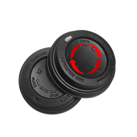 Крышка для стакана d90 мм с боковым отверстием, черн., ПС, 50 шт/упак 500 шт/кор РОССИЯ 42103/42107