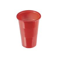 Стакан одноразовый 200 мл, красный, полипропилен, 100 штук в упаковке 3 000 штук в коробке РОССИЯ 170-0024к