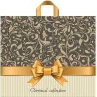 Пакет 340х400 мм, 70 мкм с петлев. ручками, диз. "Бежевый узор", ПВД, 50 шт/упак "Тикопластик" 300 шт/кор РОССИЯ н00128915