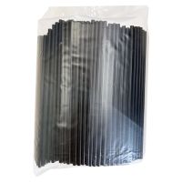 Трубочки для коктейлей 150 мм, d4 мм, черн., пласт. прямые, 500 шт/упак 30 упак/кор РОССИЯ 117043