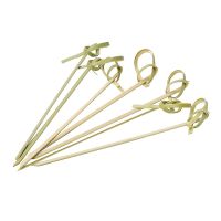 Пика 100 мм, диз. "Узелок", беж., бамбук, 100 шт/упак 40 упак/кор КИТАЙ 60056к/60060к