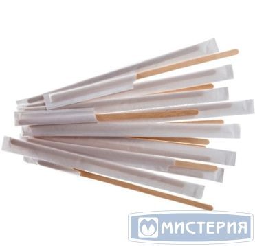 Размешиватель 180 мм, инд. упак., древ. волокно, 250 шт/упак 5 000 шт/кор РОССИЯ