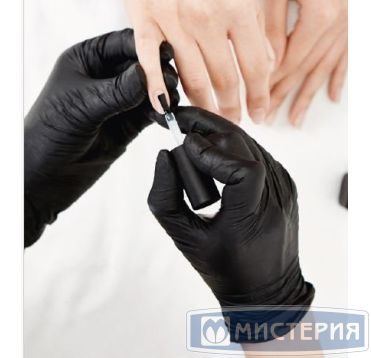 Перчатки нитриловые, р-р S, неопудрен., черн., 50 пар/упак "Benovy" 10 упак/кор КИТАЙ