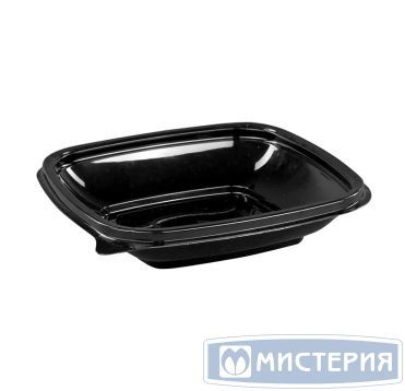 Контейнер квадратный 126х126х38мм, 250 мл, черный