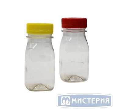 Бутылка ПЭТ 100 мл, квадр., прозр., горло d38 мм, крышка в компл., 600 шт/кор 600 шт/упак РОССИЯ 0,10 BRC