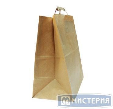 Пакет [280+150]х320 мм с плоск. ручками, крафт, бум., 250 шт/кор 250 шт/упак РОССИЯ 006-000018-001/006-100019-001