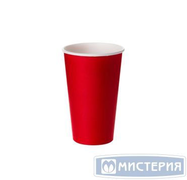 Стакан для холодного и горячего, 0.25/0.273л, дизайн рисуем мелом, красный, картон