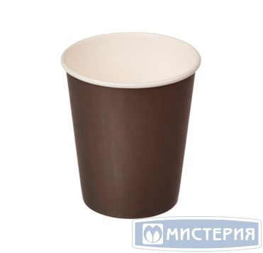 Бумажный стакан 250 мл однослойный, D – 80 мм, картон, цвет черный