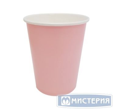 Бумажный стакан для холодного и горячего, 350 мл, пудра, картон