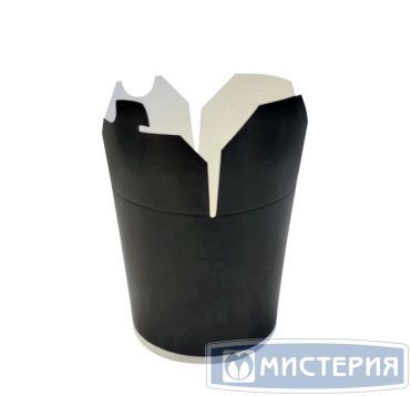 Коробка для лапши, 750 мл, черная, картон