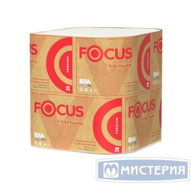Салфетки для диспенсеров 2-сл. 230х168 мм, бел., 200 шт/упак "Focus" Premium 15 упак/кор РОССИЯ 5049941