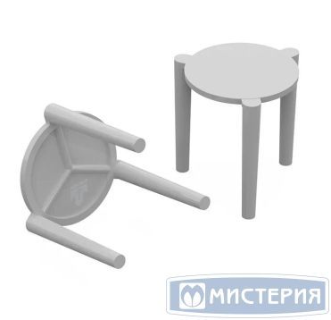 Подставка-распорка [трипод] для пиццы d33хh40 мм, бел., ПП, 800 шт/кор "Перинт" 800 шт/упак РОССИЯ Подпорка 34