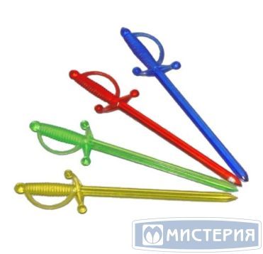 Пика 70 мм, диз. "Шпага", цвет в ассорт., ПС, 30 шт/упак 50 упак/кор РОССИЯ