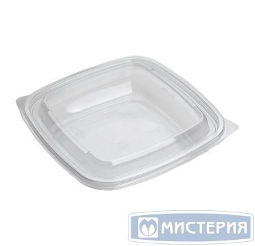Крышка к контейнеру 190х190х16 мм, прозр., ПЭТ, 70 шт/упак "ПолиЭр" 140 шт/кор РОССИЯ СпК-1919-К