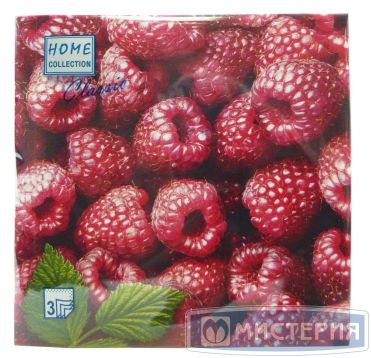 Салфетки 330х330 мм 3-сл., диз. "Малина", разноцв., бум., 20 шт/упак "Bouquet" 12 упак/кор РОССИЯ 42268