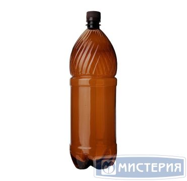 Бутылка ПЭТ 1000 мл, коричн., горло d28 мм, крышка в компл., 60 шт/кор 60 шт/упак РОССИЯ №1.1,00. BPF коричн.