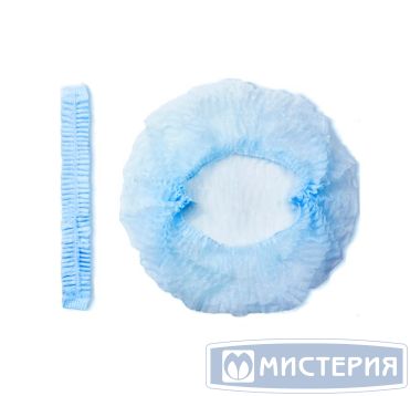 Шапочка "Шарлотта", голуб., неткан. мат-л, 100 шт/упак 10 упак/кор РОССИЯ 403-969-047