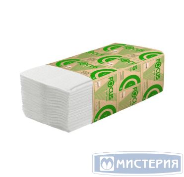 Полотенца бумажные для диспенсеров 230х230 мм 1-сл. V-сложен., бел., 250 лист/упак "Focus" Eco 15 упак/кор РОССИЯ 50202902/5083741