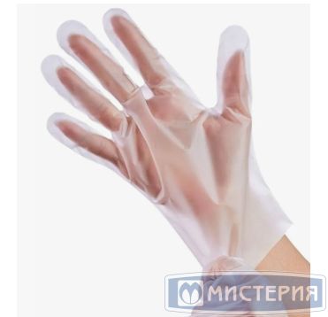 Перчатки одноразовые, размер XL, 10 мкм, прозр., ТПЕ, 50 пар/упак 30 упак/кор КИТАЙ 500-802