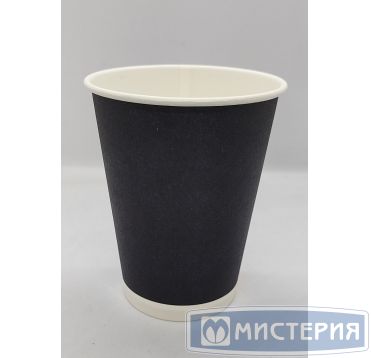 Стакан бумажный 350 мл 1 сл., d90 мм, черн., карт., 50 шт/упак 1 000 шт/кор РОССИЯ 01-135010-050/1000/15